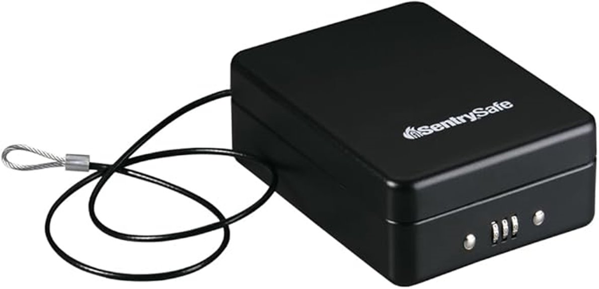 small combination lockbox safe