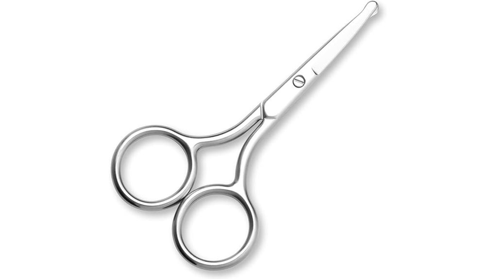 small round tip facial scissors