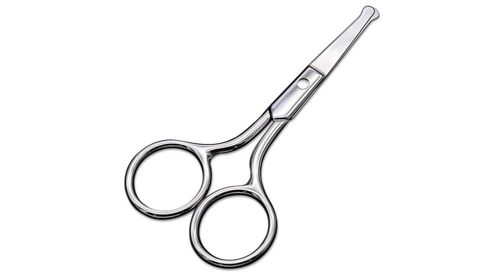 small rounded tip brow scissors