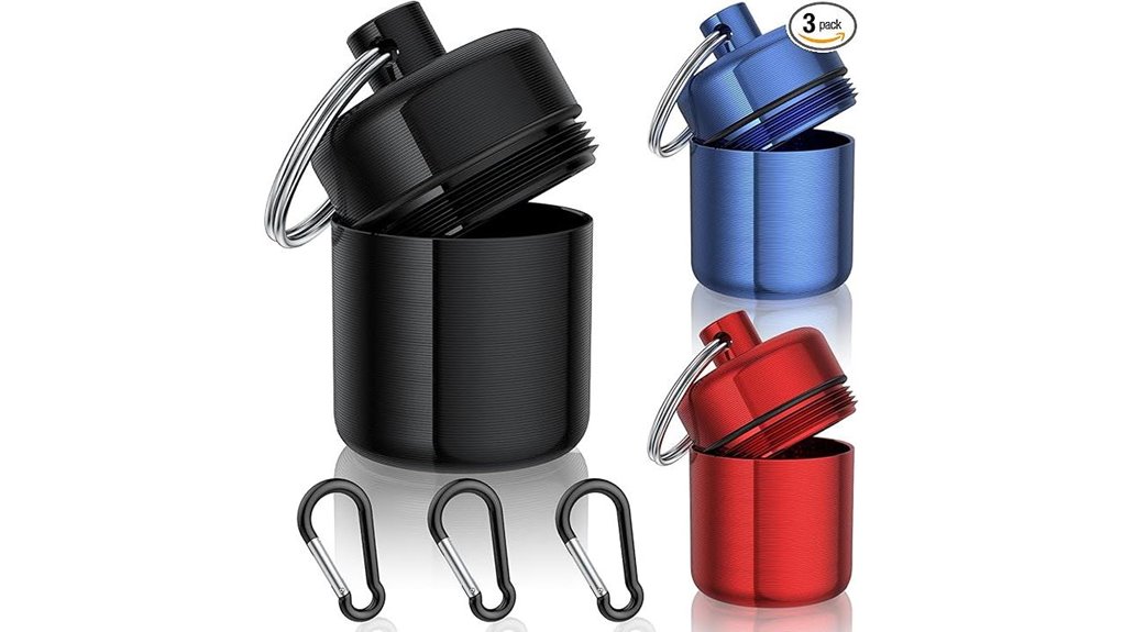 small waterproof pill keychain