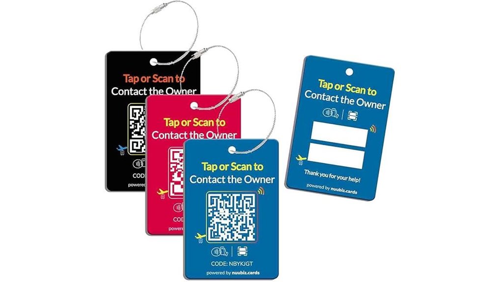 smart nfc qr luggage tags