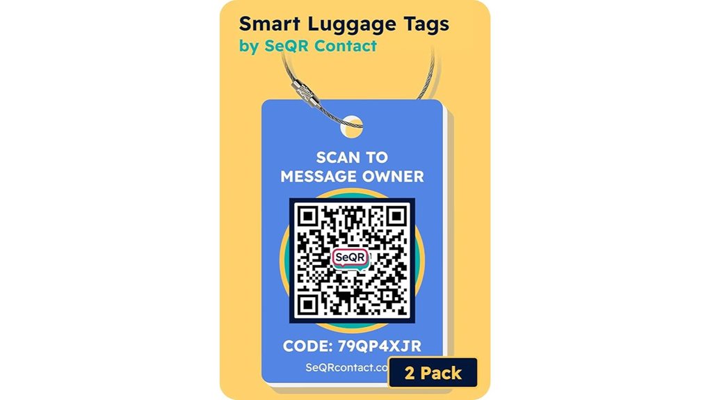 smart qr luggage tag for travelers