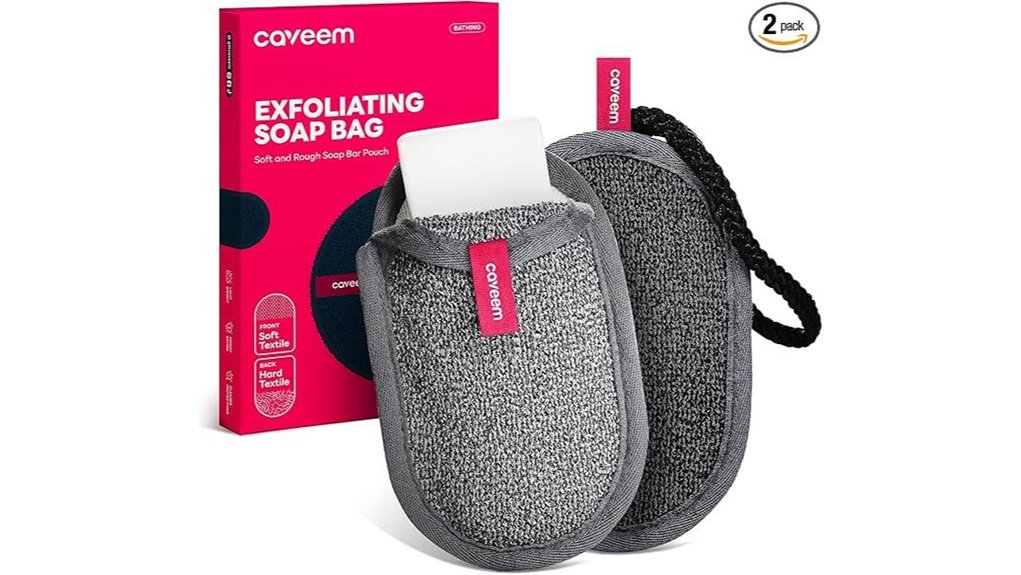 soap saving exfoliating pouch set