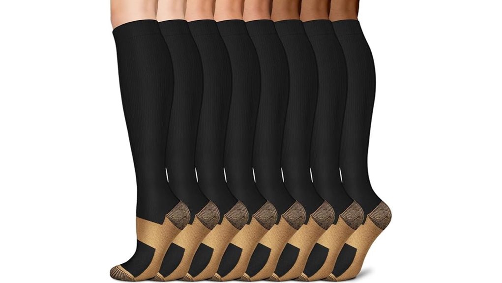 sooverki 8 pack copper knee high