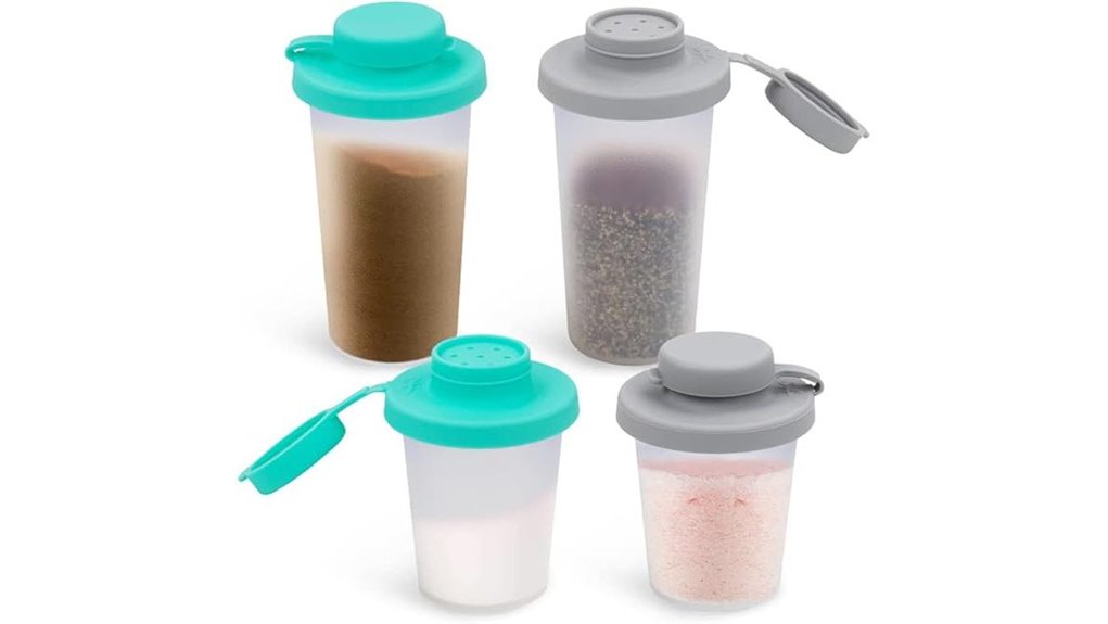 sophico silicone lidded salt pepper shakers