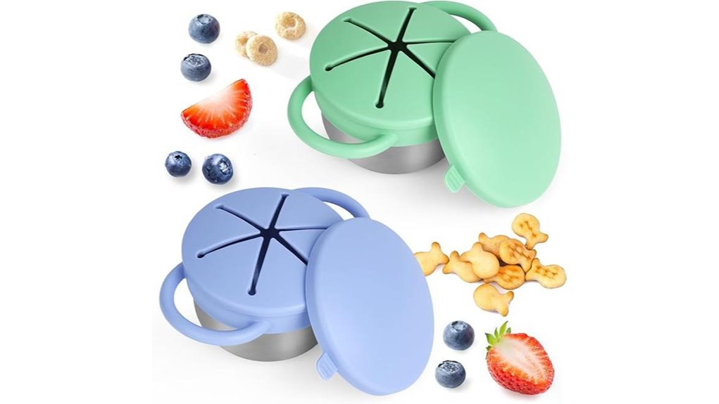 spill proof toddler stainless snack