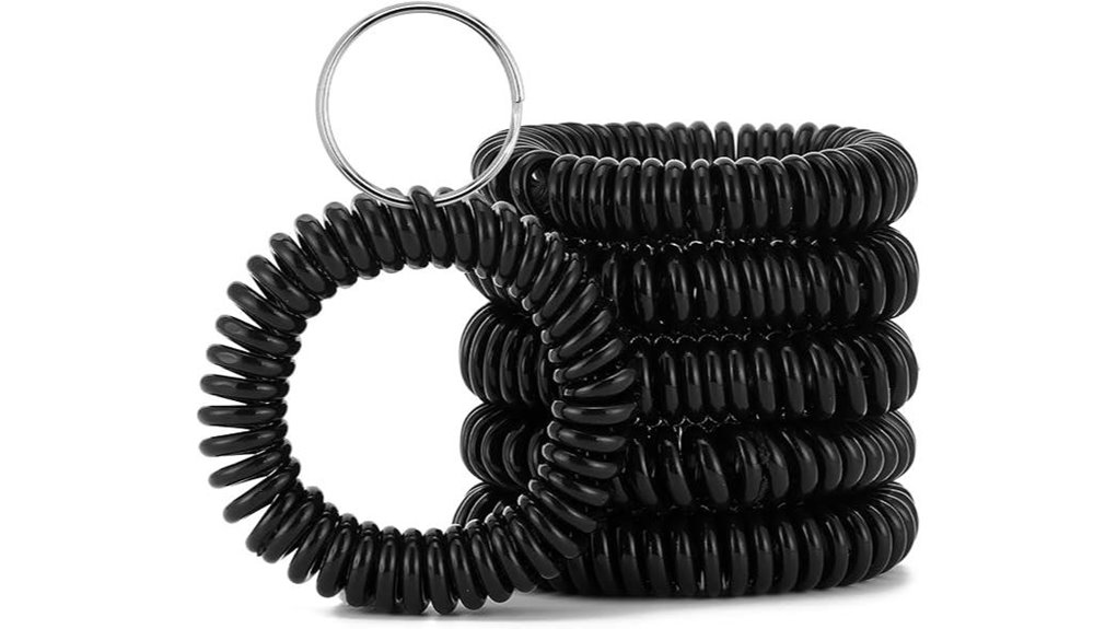 spiral stretchy waterproof keychain