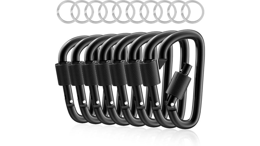 sprookber 3 inch locking carabiners