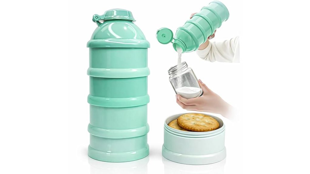 stackable four compartment baby formula