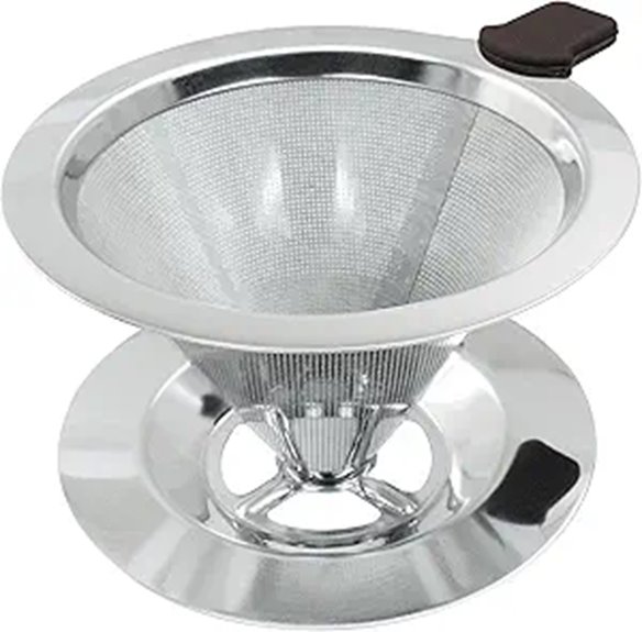 stainless pour over coffee dripper