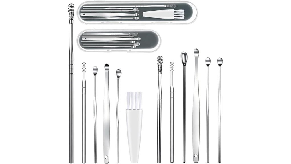 stainless steel 12 piece earwax removal