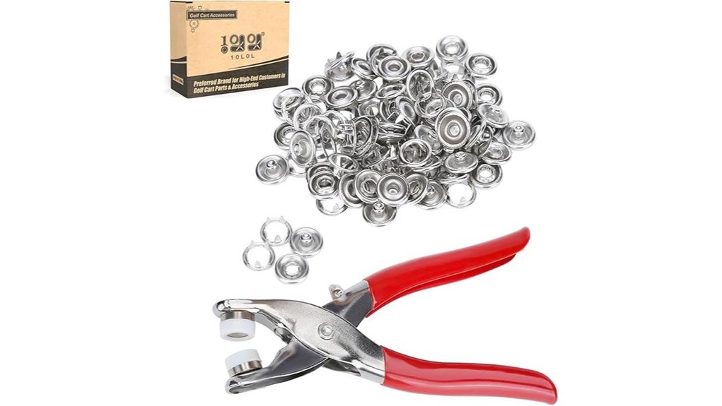 stainless steel snap fasteners kit