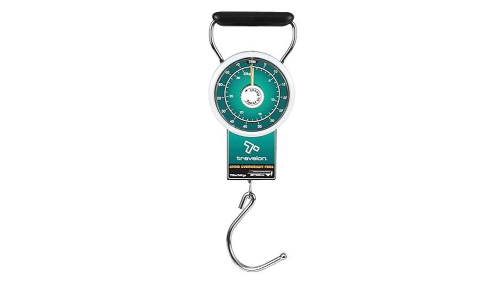 stop and lock luggage scale
