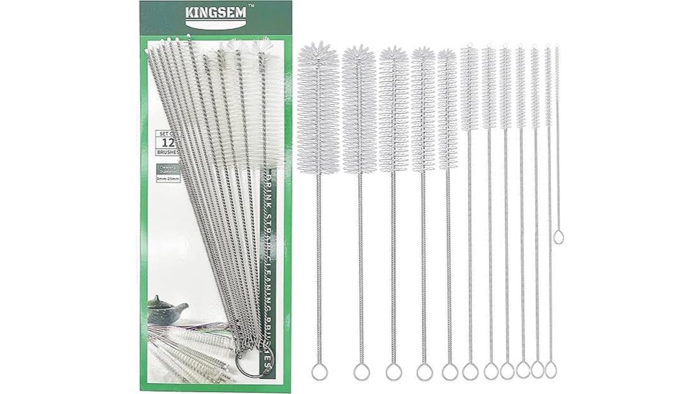 straw and tube brushes