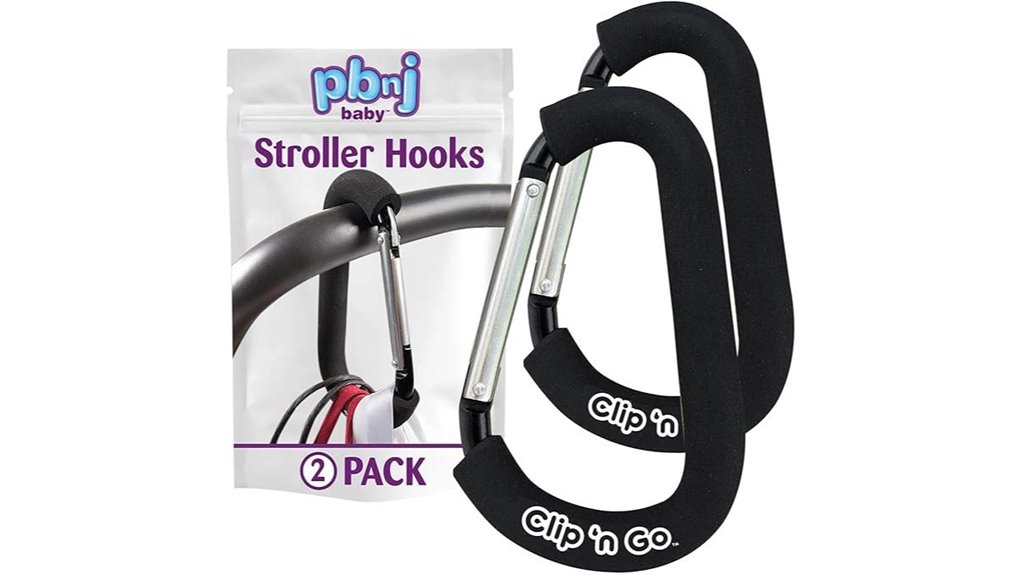 stroller carabiner diaper hooks