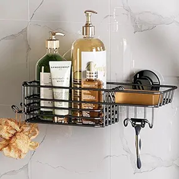 suction cup shower caddy hooks