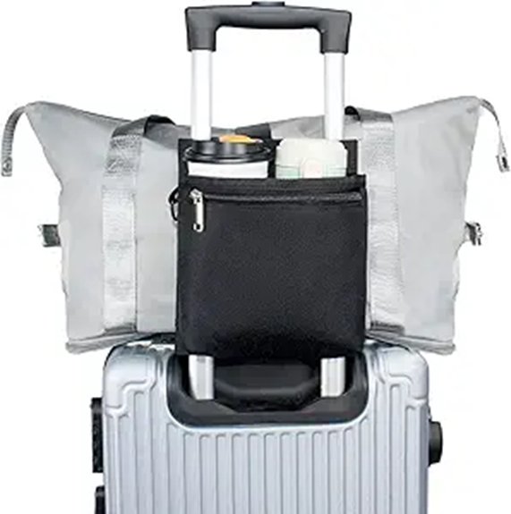 suitcase strap cup holder