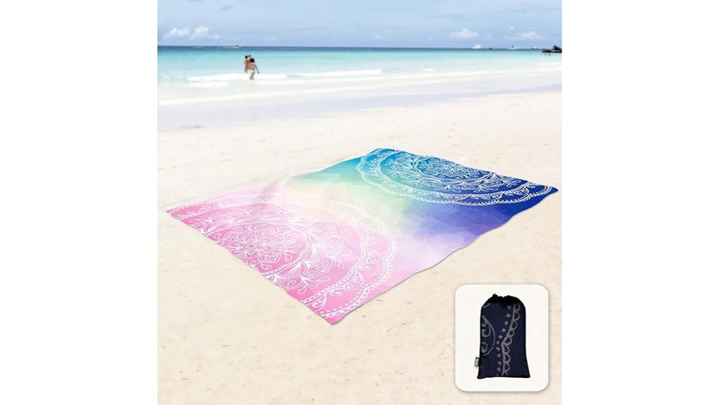 sunlit mandala sandproof blanket with pockets