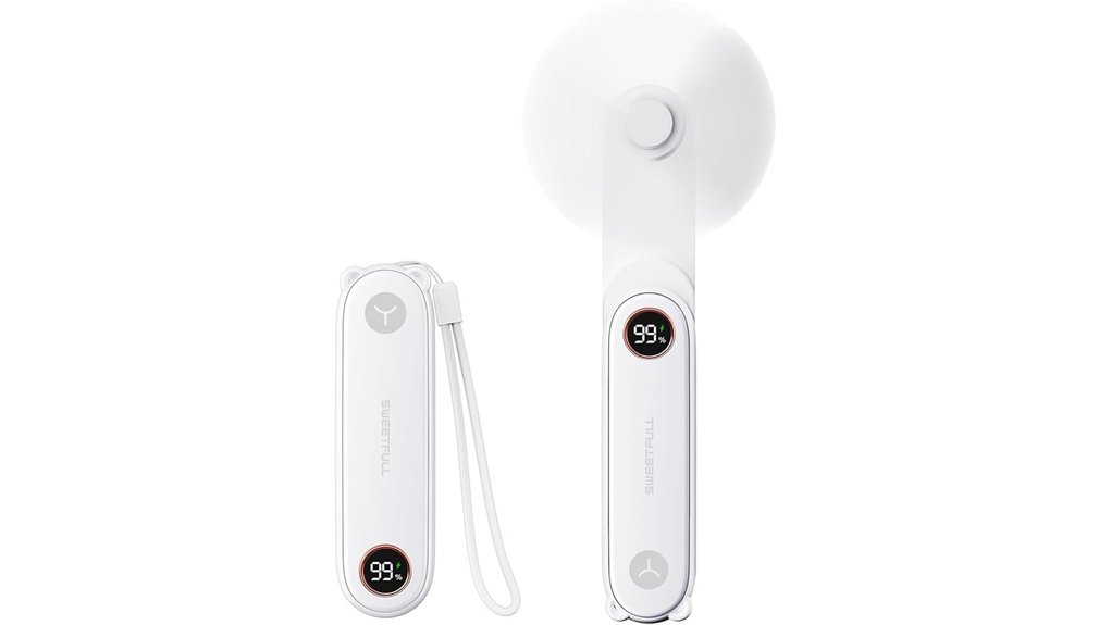 sweetfull mini fan flashlight