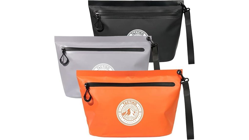 tactiko three pack waterproof pouches