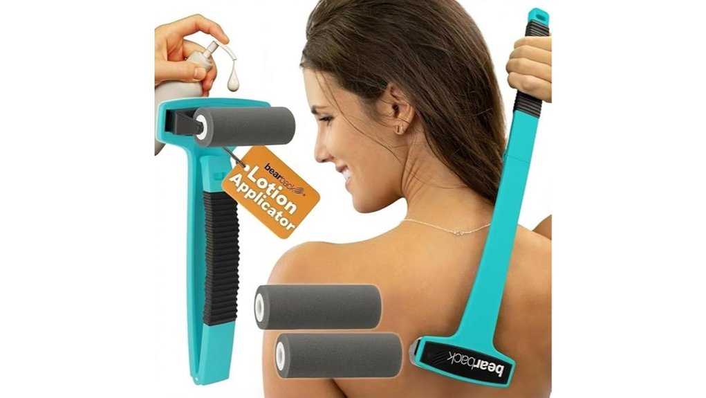 teal long reach foldable applicator