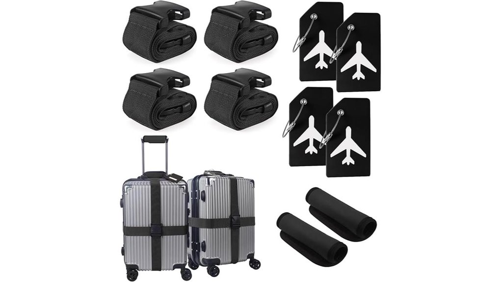 ten black straps tags