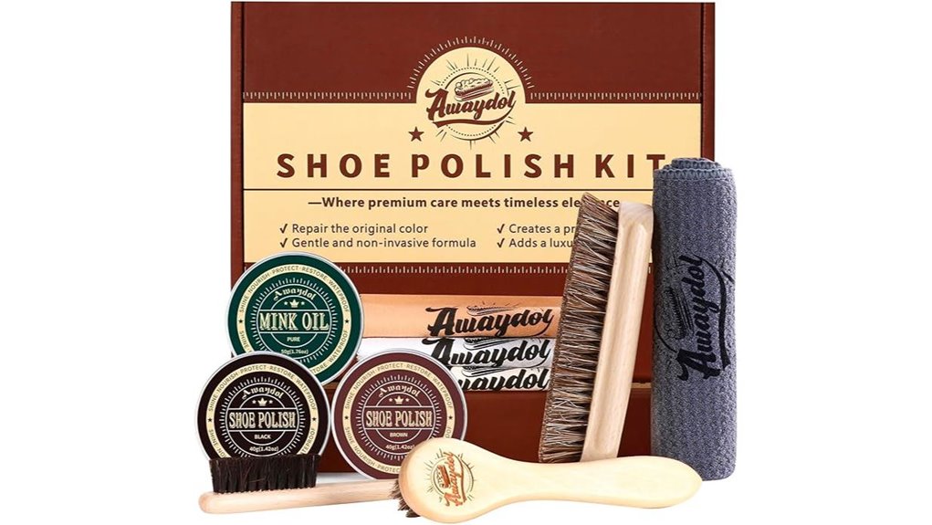 ten piece shoe care set