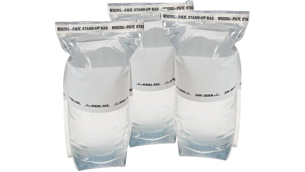 three 1l water bags