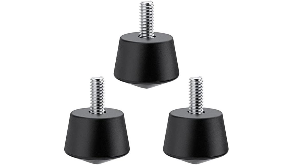 three anti slip rubber spikes