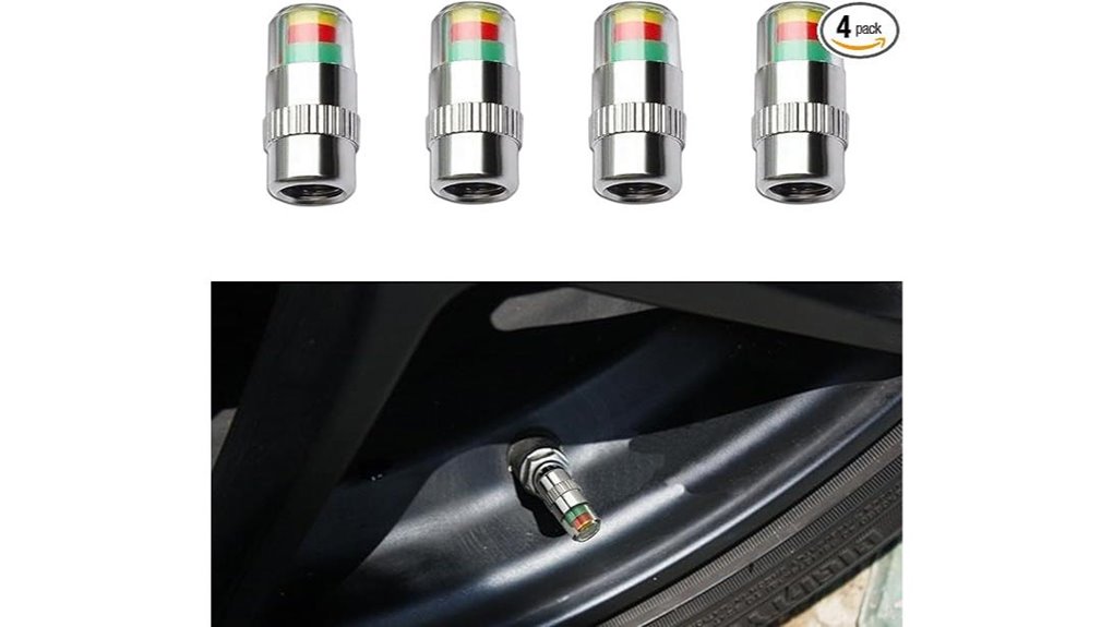 three color tire valve caps