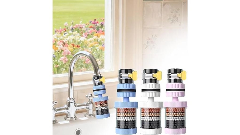 three pack 360 rotating faucet