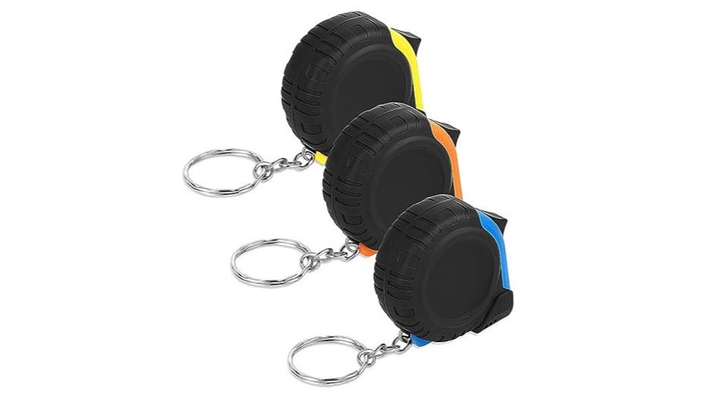 three pack 3ft retractable keychain