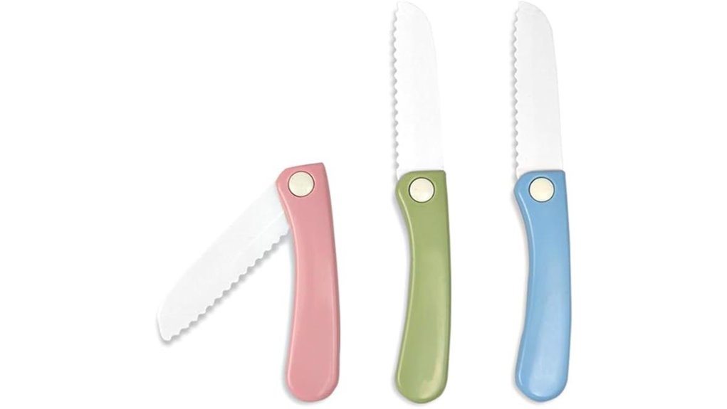 three pack 7 folding paring knives