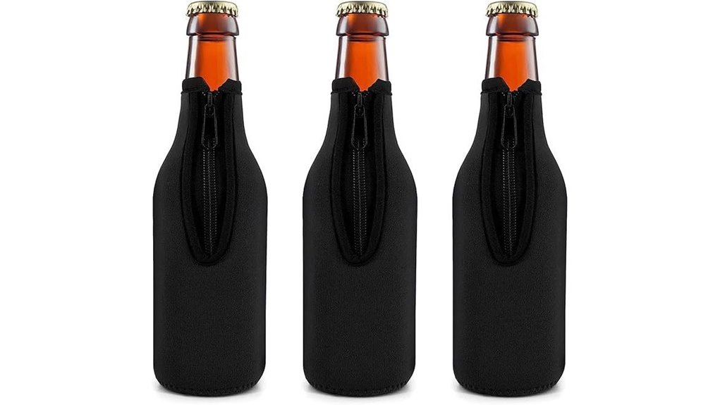 three pack black zip up insulators