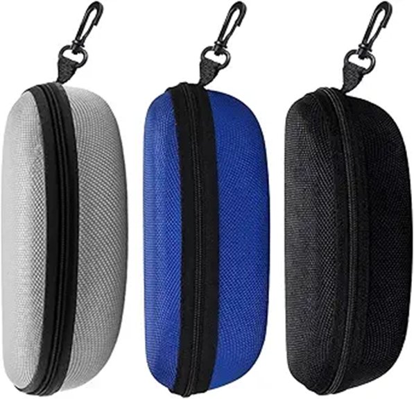 three pack hard shell sunglasses cases