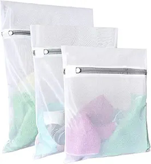 three pack mesh lingerie bags