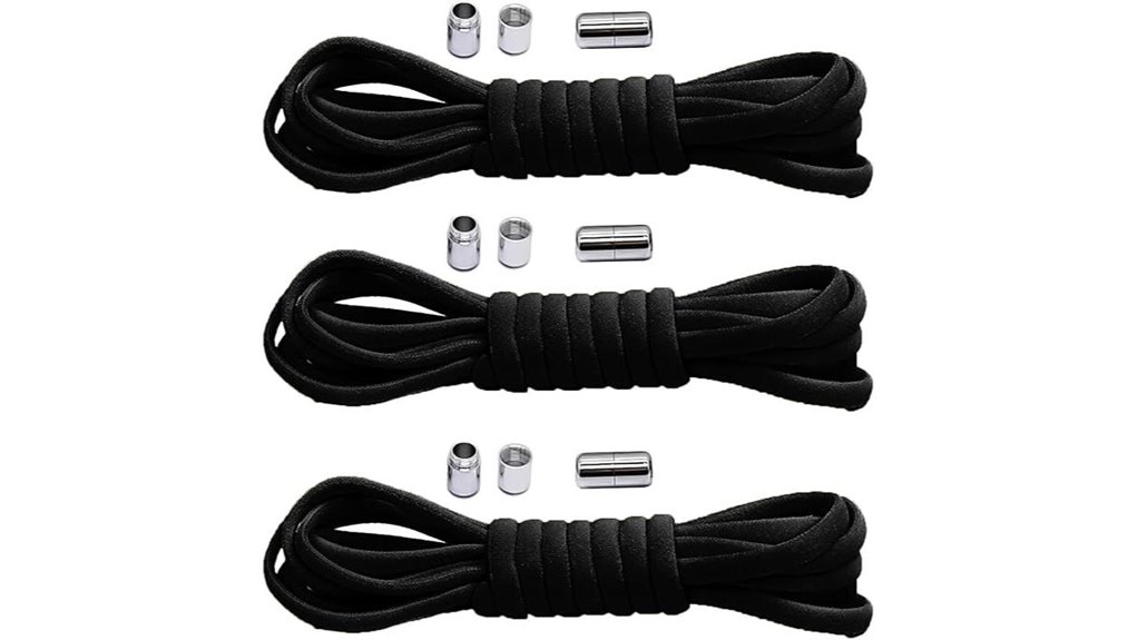 three pack no tie laces