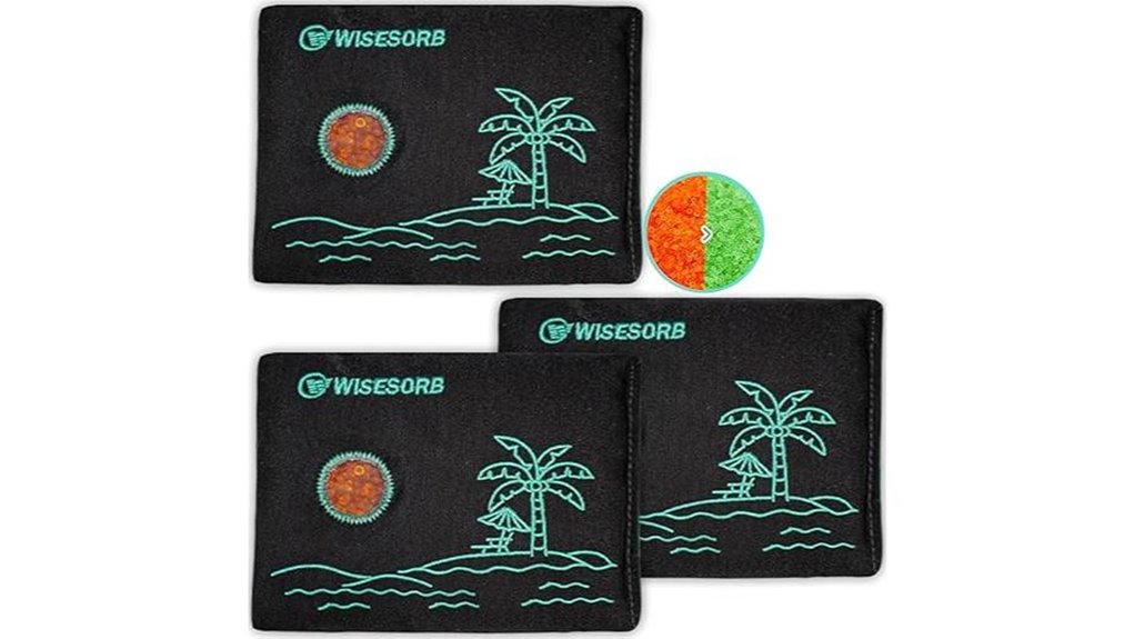 three pack rechargeable color indicating desiccants