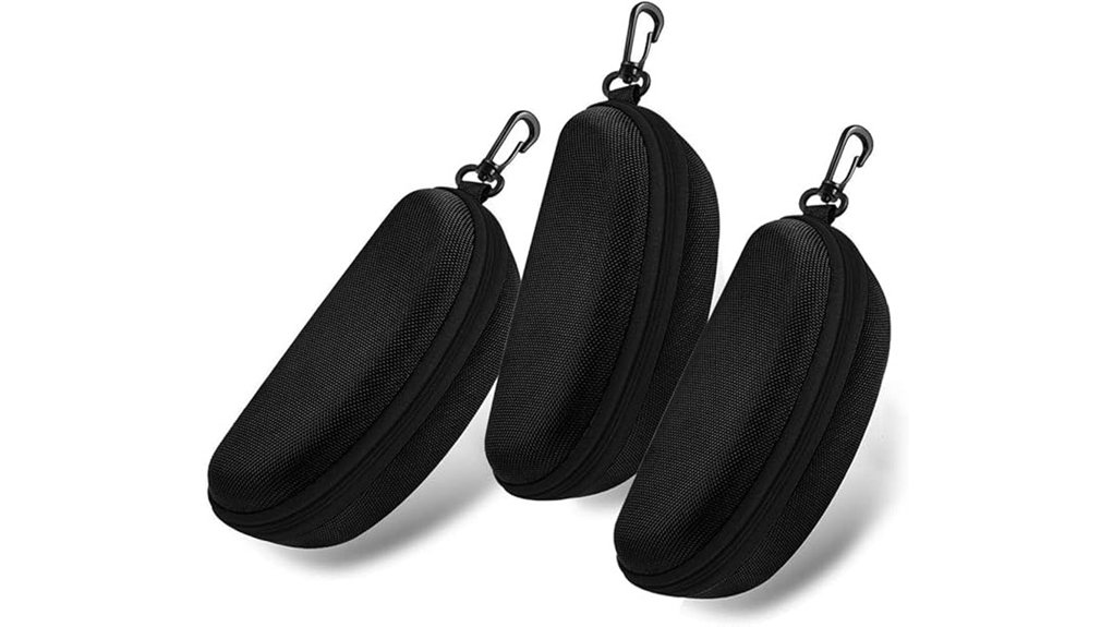 three pack zippered glasses cases