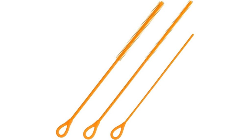 three piece silicone straw cleaner