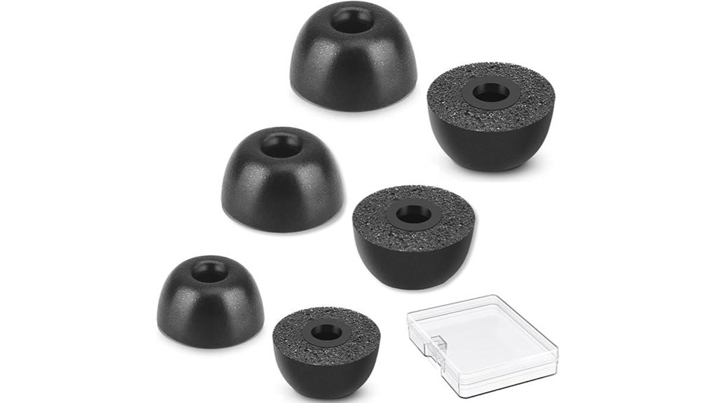 three size memory foam earbuds