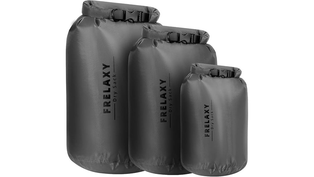 three size waterproof dry bags