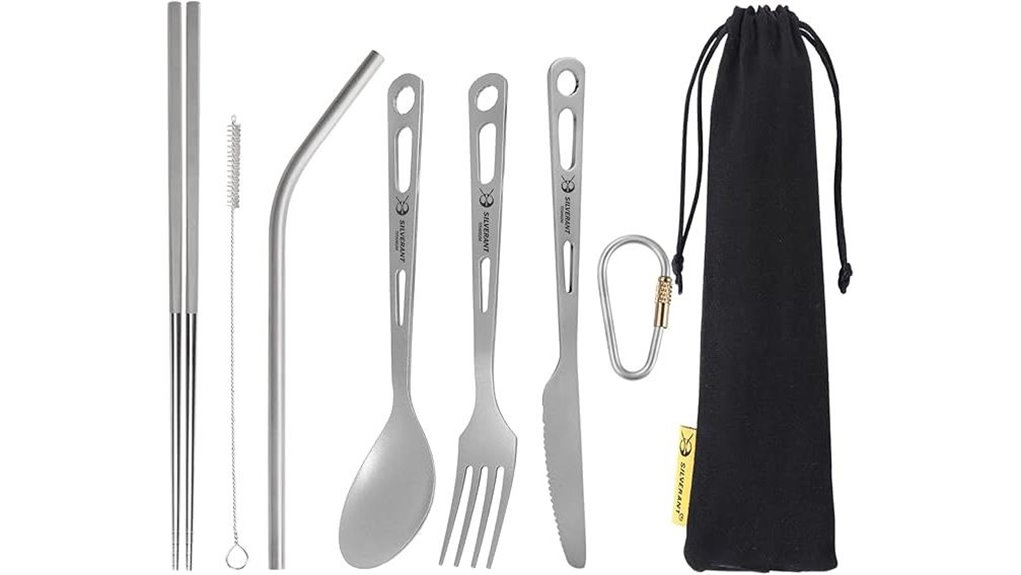 titanium camping cutlery set