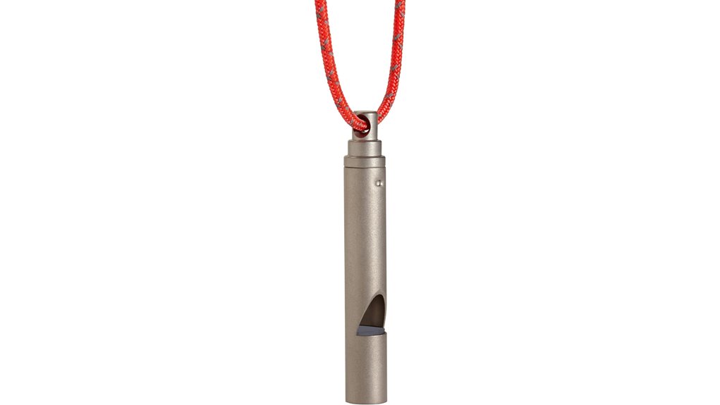 titanium emergency whistle lanyard
