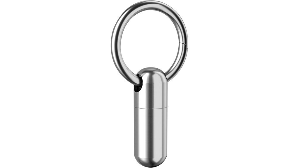 titanium waterproof pill case keychain