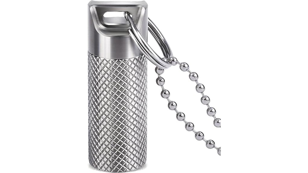 titanium waterproof pill keychain