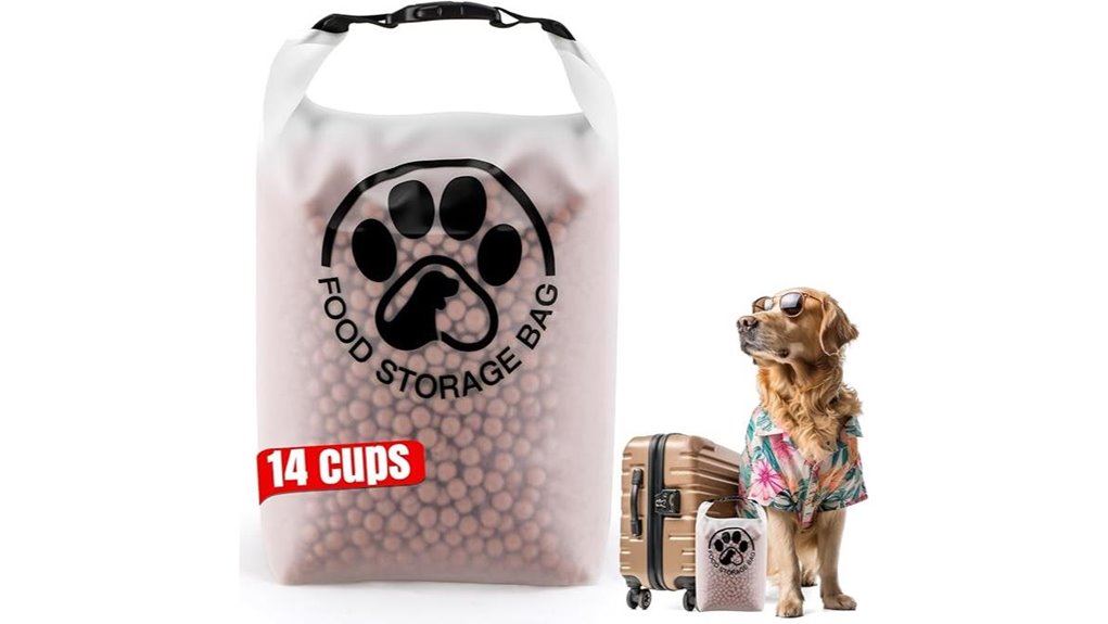 transparent leak proof roll top dogfood bag
