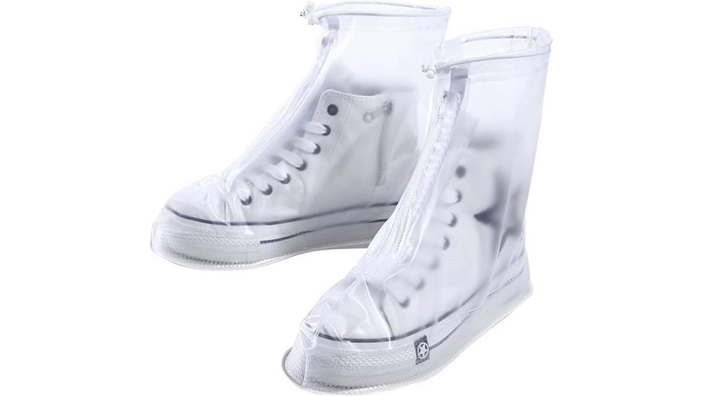 transparent waterproof reusable non slip shoe covers