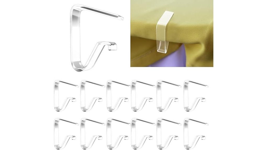 transparent windproof tablecloth clips