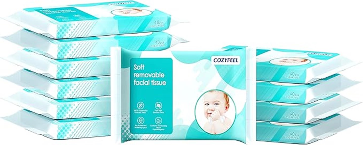 travel sized three ply tissues